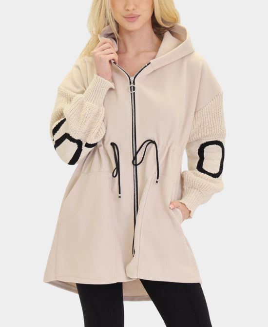 "Love" Sweater Parka Jacket view 1