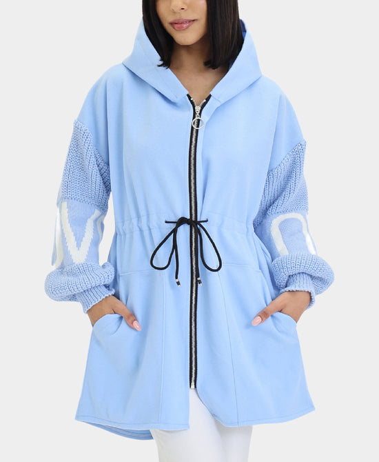 "Love" Sweater Parka Jacket view 1