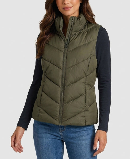 
Puffer Vest in OLIVE view 1