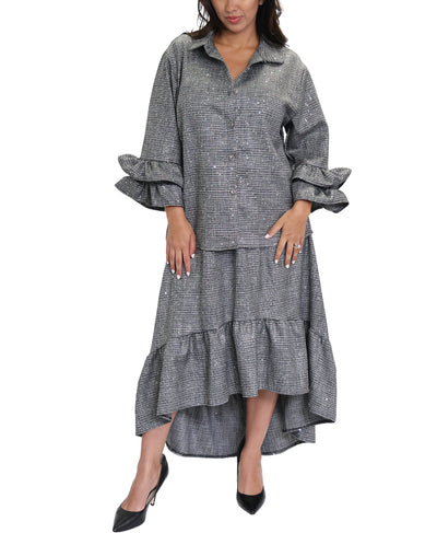 Tweed Blouse w/ Sequins image 2