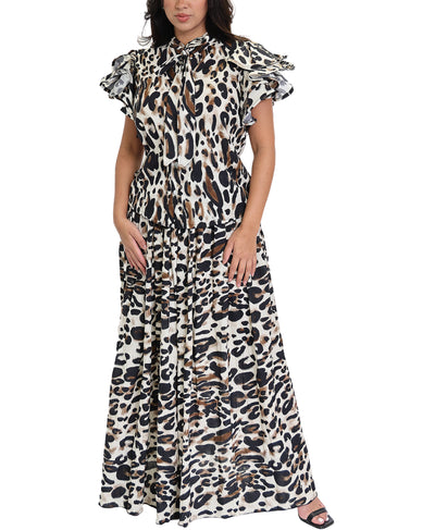 Leopard Print Blouse w/ Ruffles image 2