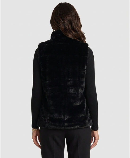 
Faux Fur Vest in BLACK view 2