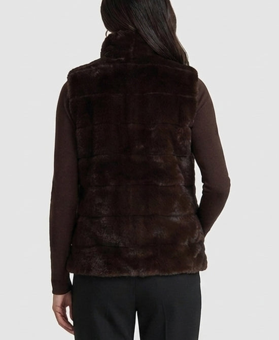 
Faux Fur Vest in BROWN view 2