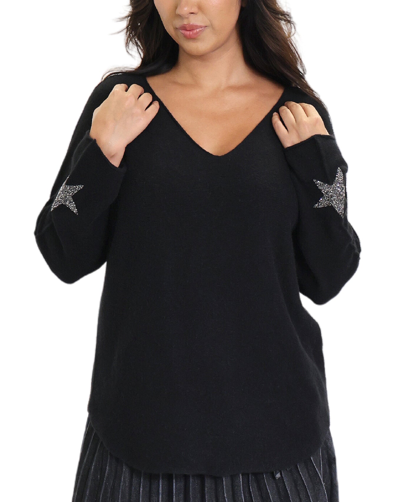 Sweater w/ Beaded Stars image 1