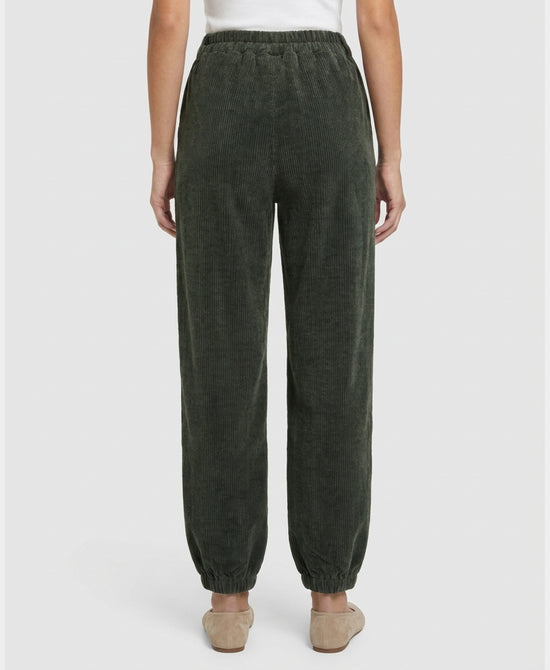 
Chenille Knit Jogger Pants in OLIVE view 2