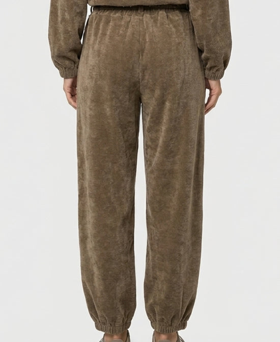 
Chenille Knit Jogger Pants in TAUPE view 2