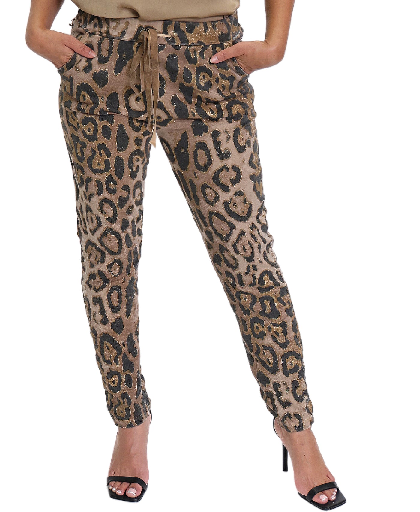 Animal Print Shimmer Pants image 1