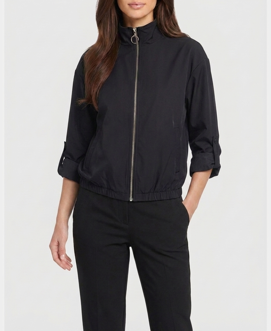 
Jacket w/ Roll Tab Sleeves in BLACK view 1