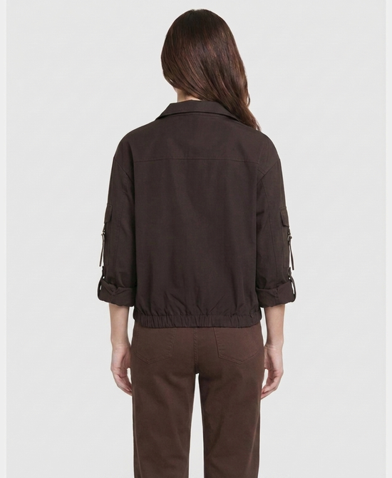 
Jacket w/ Roll Tab Sleeves in BROWN view 2