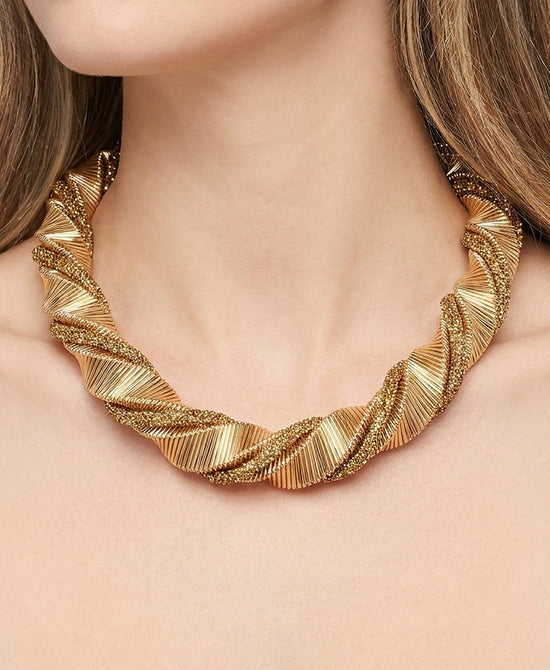 
Statement Crystal Necklace in GOLD view 1