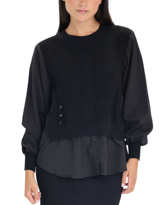 Mixed Media Blouse view 