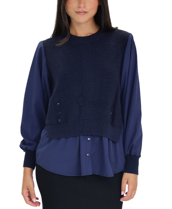 Mixed Media Blouse view 