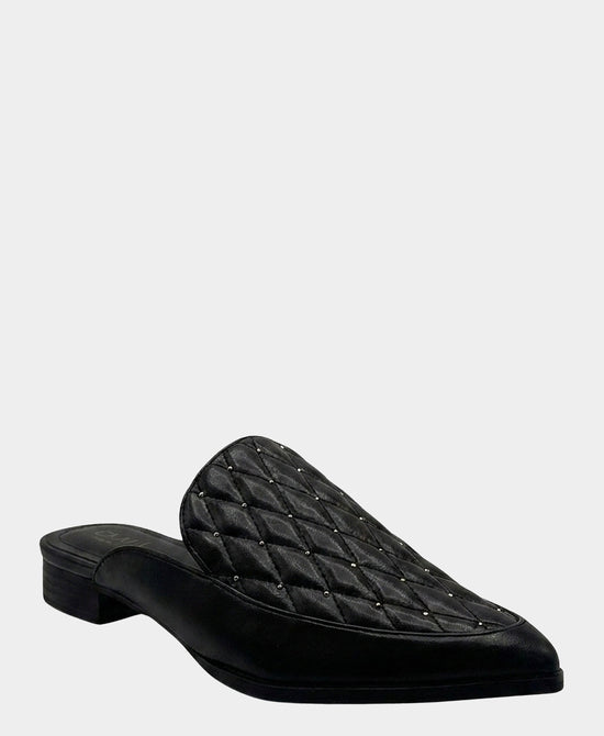 
Quilted Mule w/ Gold Studs in BLACK view 1