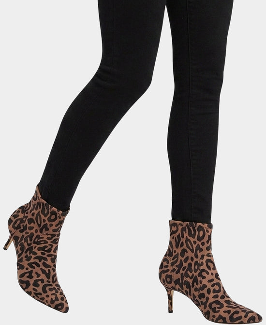 
Velvet Leopard Print Bootie in BROWN/BLACK view 2