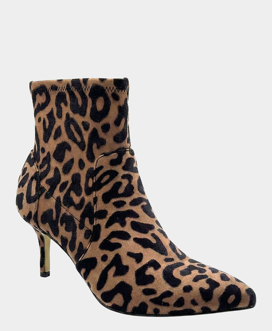 
Velvet Leopard Print Bootie in BROWN/BLACK view 1