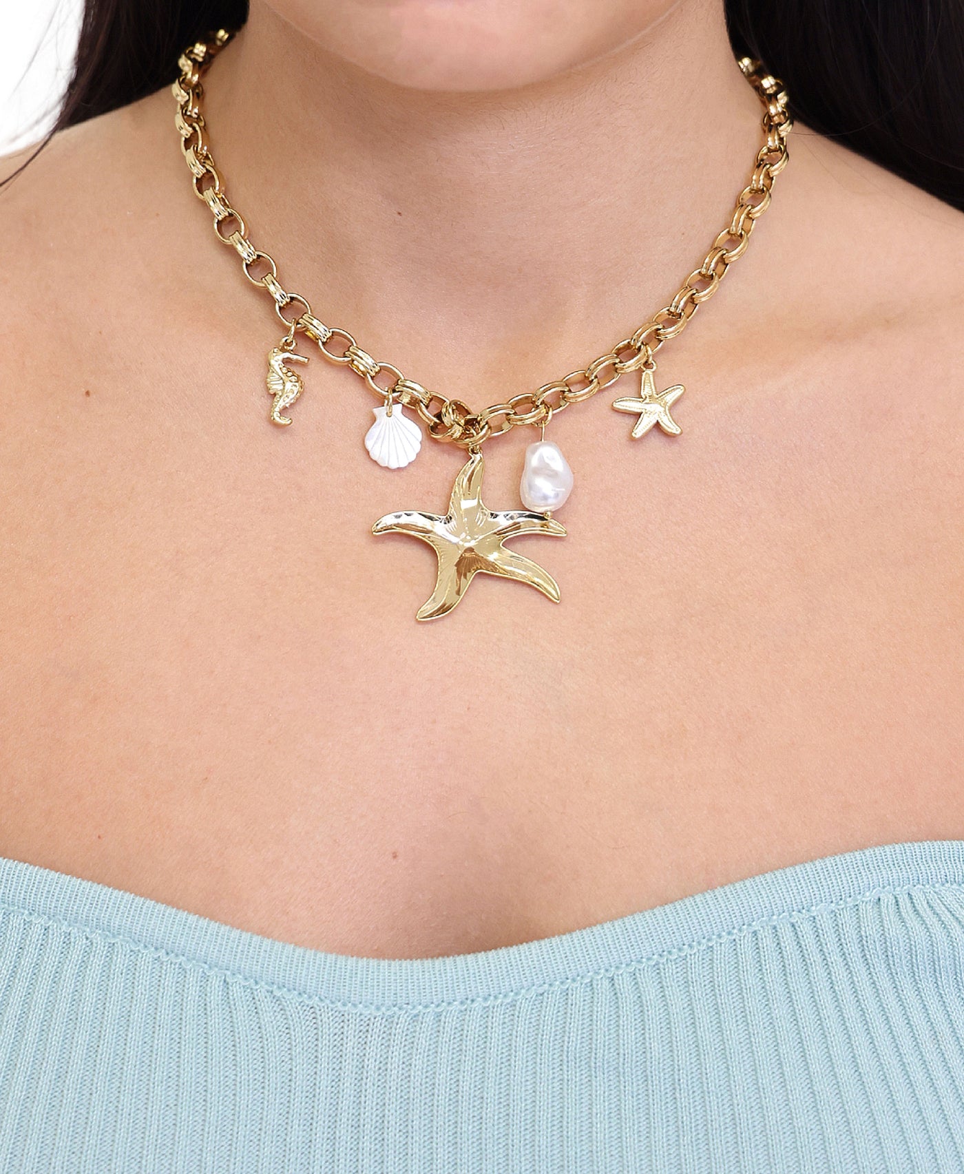 Starfish Charm Necklace view 1