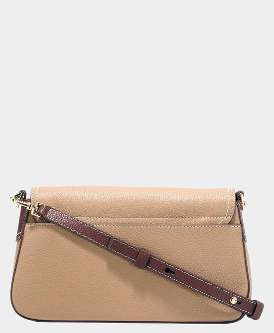 
Leather Shoulder Bag in BEIGE/IVORY view 2