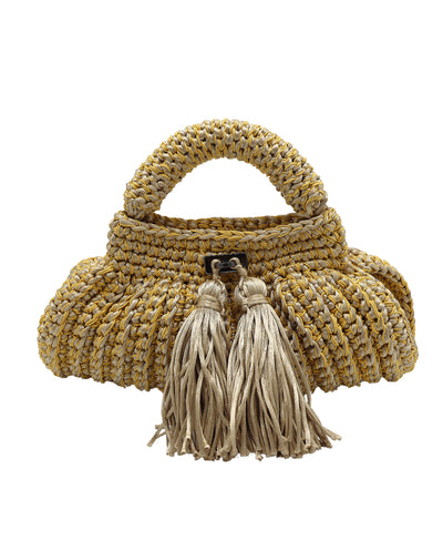 Mini Crochet Clutch/Crossbody Bag w/ Tassels image 1