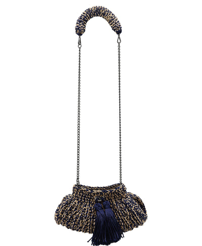 Mini Crochet Clutch/Crossbody Bag w/ Tassels image 2