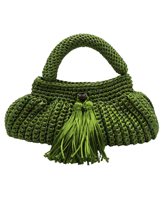 Crochet Clutch/Crossbody Bag w/ Tassels view 