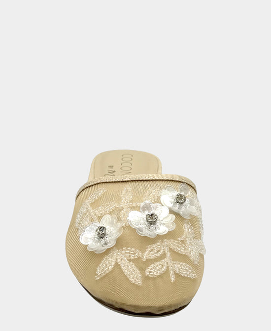 
Beaded Mesh Mule w/ Sequins in NUDE view 2