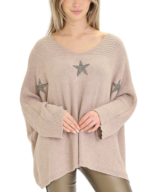 Sweater w/ Shimmer Stars view 