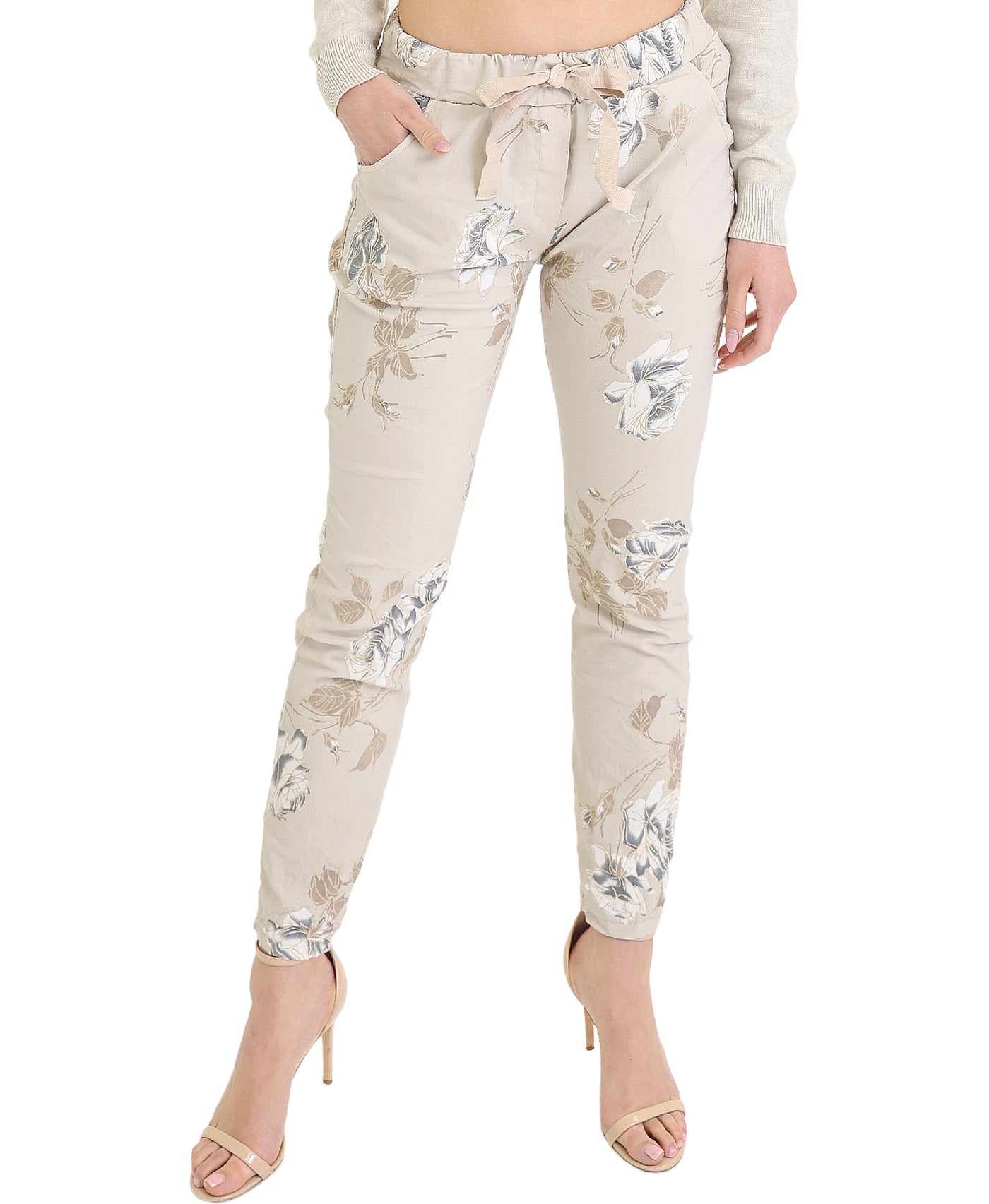 Shimmer Floral Pants view 1