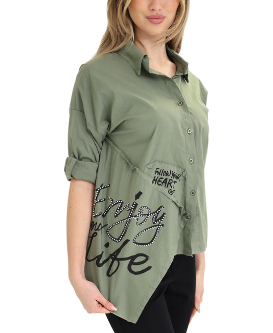 "Follow Your Heart" Asymmetrical Shirt view 