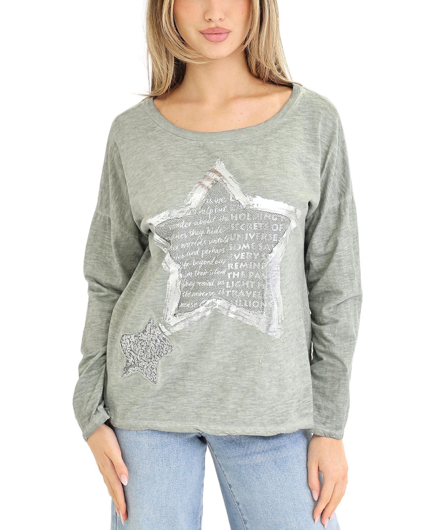 Star Long Sleeve Cotton Tee view 1