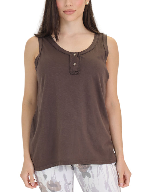 Cotton Tank w/ Buttons view 