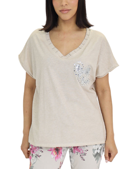 Top w/ Sequin Hearts view 