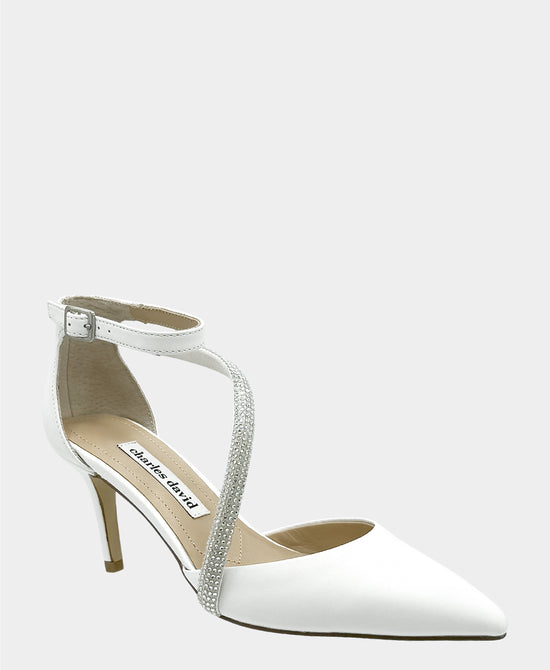 
Crystal Detail Pump in WHITE view 1