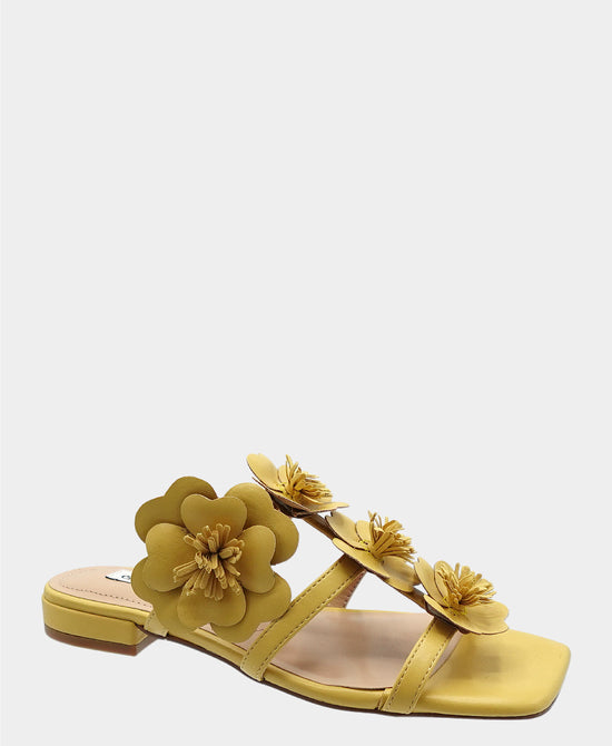 Faux Leather 3D Flower Sandal view 1