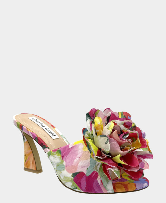 
Floral Heeled Sandal in MULTI view 1