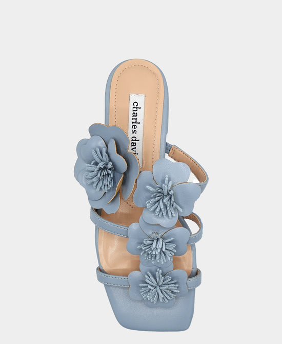Faux Leather 3D Flower Sandal view 2