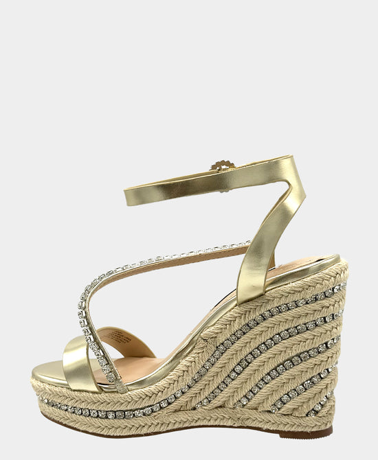 
Metallic Crystal Wedge Sandal in GOLD view 2