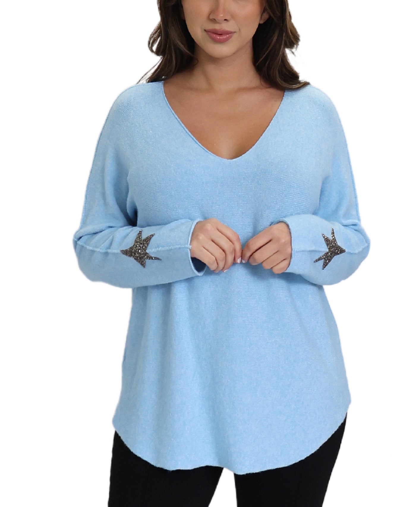Sweater w/ Beaded Stars image 1