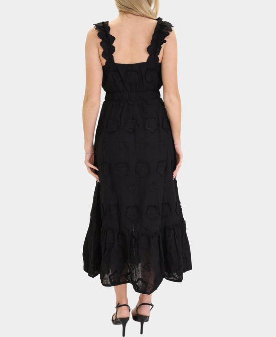 Crochet Embroidered Maxi Dress view 2