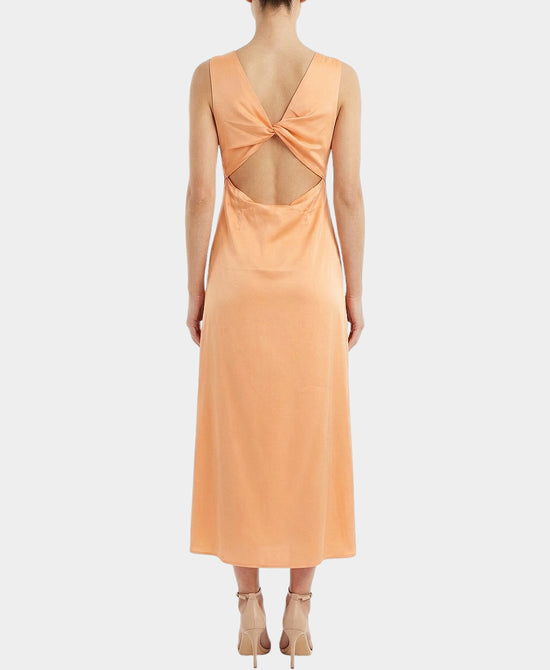 Satin Maxi Dress w/ Open Back view 2