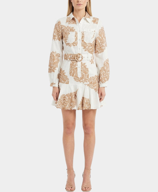 Embroidered Shirt Dress view 1