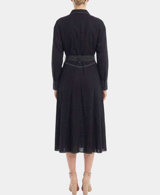 Shirt Dress w/ Contrast Stitch Detail view 2