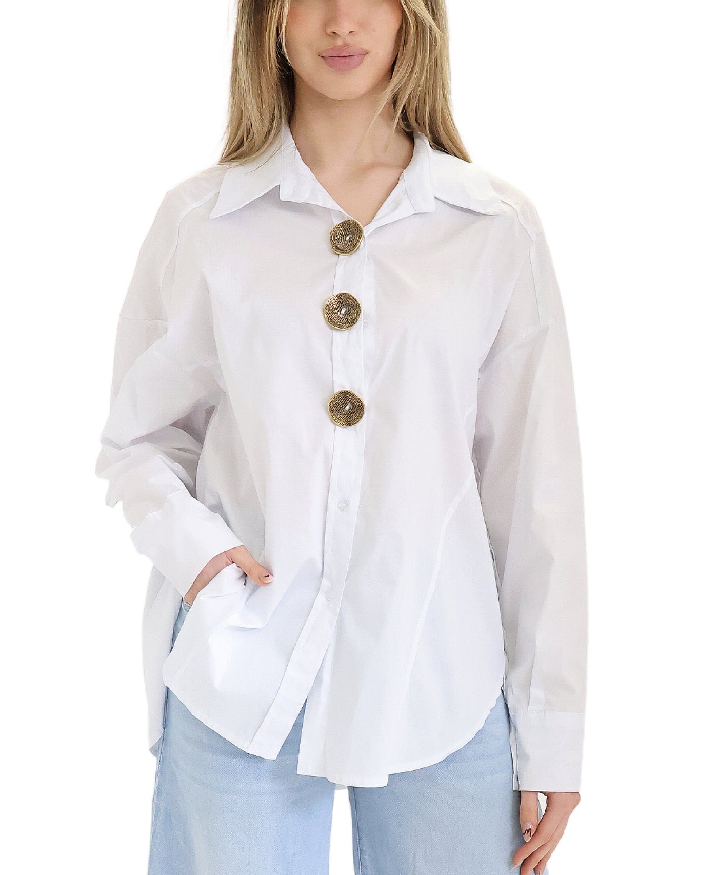 Top w/ Large Button Accents view 1