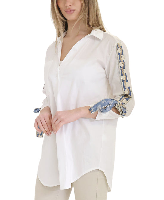 Top w/ Embroidered Sleeves view 