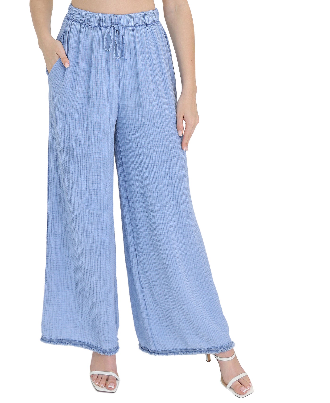 Solid Wide Leg Pants view 1