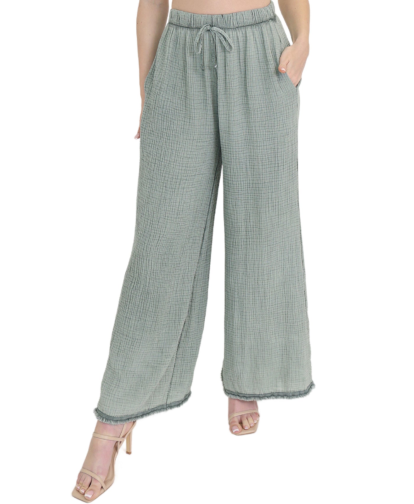 Solid Wide Leg Pants view 1