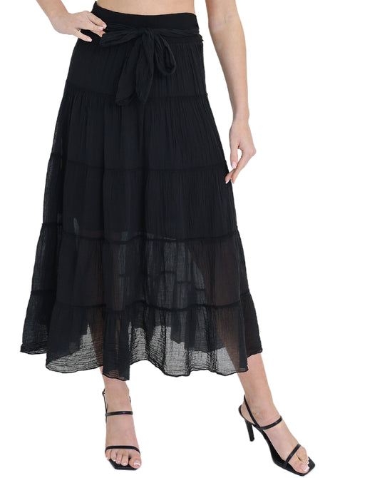 Cotton Maxi Skirt view 