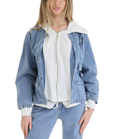 Denim Jacket w/ Hoodie image 1