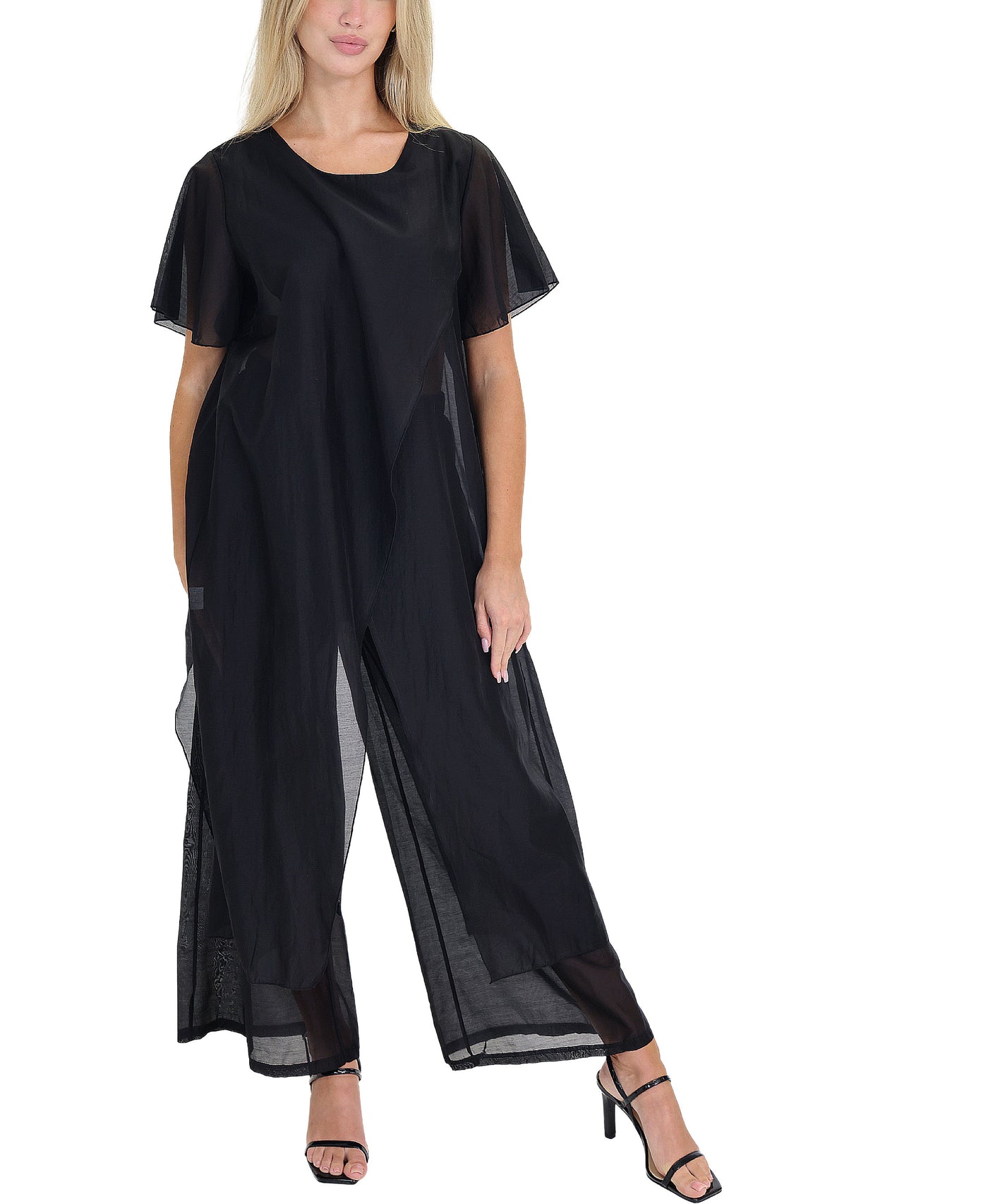 Envelope Hi-Lo Top & Pants Set- 2 Pc Set view 1