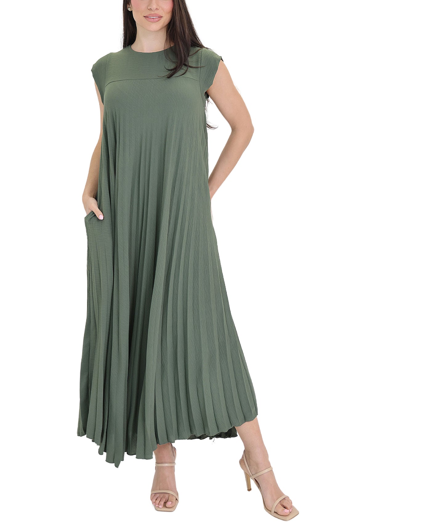 Pleated Maxi Dress view 1