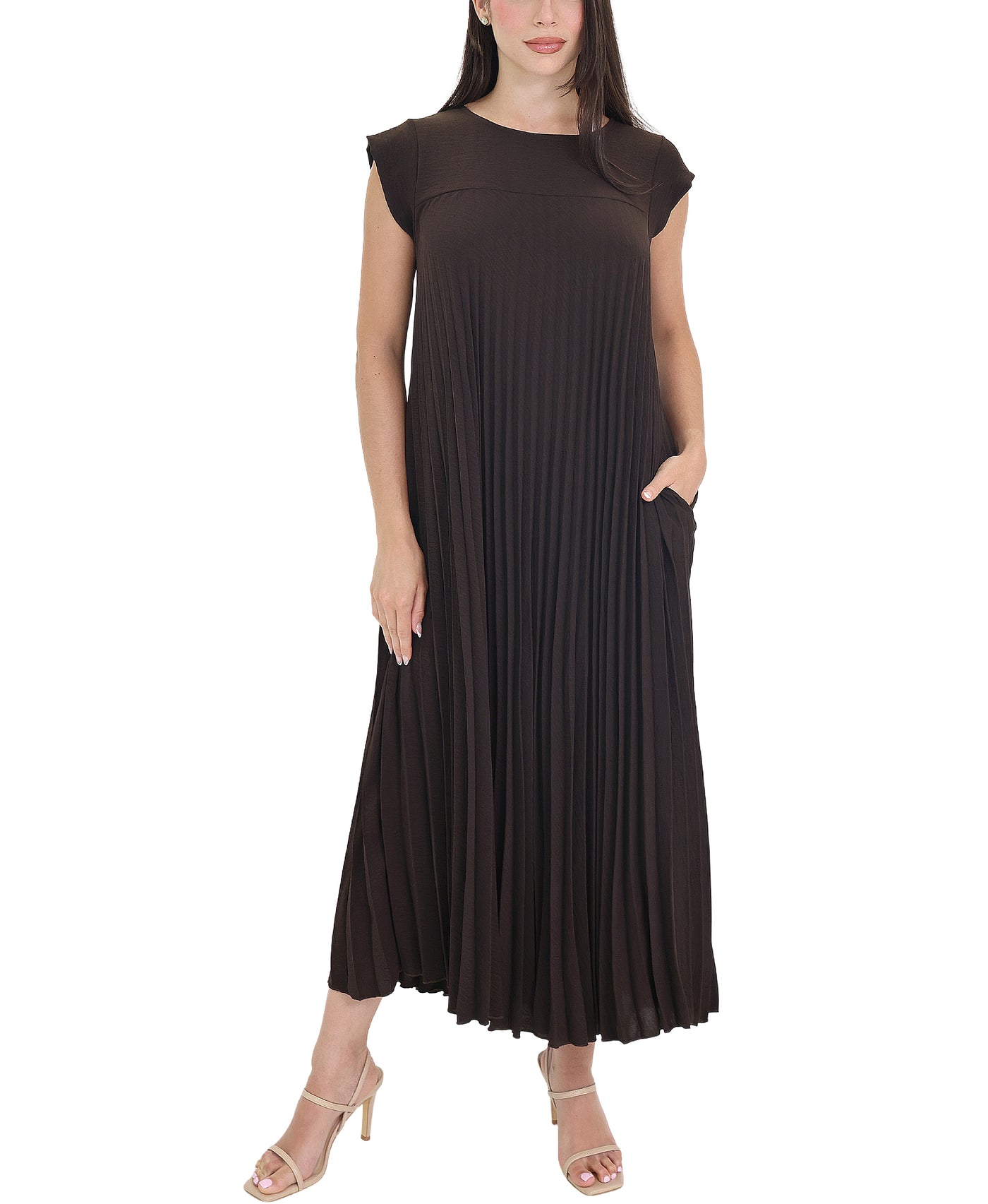 Pleated Maxi Dress view 1